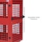 American Hawk Industrial Security Cart 48''W x 37''D x 64.75''H - Locking Utility Cart With Adjustable Shelf AH1556RED - alternate 2